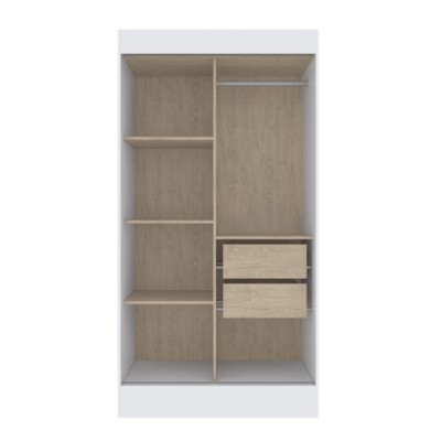 Guarda Roupa Lyon 2 Portas 2 Gavetas Off White/nogueira cod 676.020 Guarda Roupa Lyon 2 Portas 2 Gavetas Off White/nogueira cod 676.020